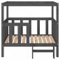 Preview: Hundebett Grau 105,5x83,5x100 cm Massivholz Kiefer