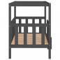 Preview: Hundebett Grau 105,5x83,5x100 cm Massivholz Kiefer