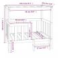 Preview: Hundebett Grau 105,5x83,5x100 cm Massivholz Kiefer