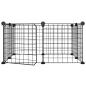 Preview: 8-tlg. Haustierkäfig mit Tür Schwarz 35x35 cm Stahl