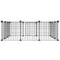 Preview: 12-tlg. Haustierkäfig mit Tür Schwarz 35x35 cm Stahl