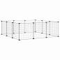Preview: 12-tlg. Haustierkäfig mit Tür Schwarz 35x35 cm Stahl