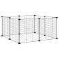 Preview: 8-tlg. Haustierkäfig Schwarz 35x35 cm Stahl