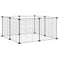 Preview: 8-tlg. Haustierkäfig Schwarz 35x35 cm Stahl