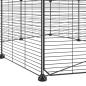 Preview: 8-tlg. Haustierkäfig mit Tür Schwarz 35x35 cm Stahl