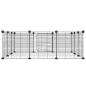 Preview: 12-tlg. Haustierkäfig mit Tür Schwarz 35x35 cm Stahl