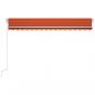 Preview: Markise Manuell Einziehbar 450x350 cm Orange und Braun