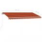 Preview: Standmarkise Manuell Einziehbar 450x350 cm Orange/Braun