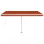Preview: Standmarkise Manuell Einziehbar 450x350 cm Orange/Braun