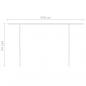 Preview: Markise Manuell Einziehbar mit Pfosten 4,5x3,5 m Orange & Braun