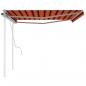Preview: Markise Manuell Einziehbar mit Pfosten 4,5x3,5 m Orange & Braun
