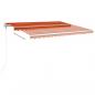 Preview: Markise Manuell Einziehbar mit Pfosten 4,5x3,5 m Orange & Braun