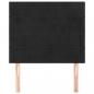 Preview: Kopfteile 2 Stk. Schwarz 90x5x78/88 cm Samt