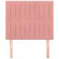 Preview: Kopfteile 2 Stk. Rosa 80x5x78/88 cm Samt