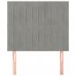 Preview: Kopfteile 2 Stk. Hellgrau 90x5x78/88 cm Samt