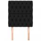 Preview: Kopfteile 2 Stk. Schwarz 80x7x78/88 cm Stoff