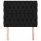 Preview: Kopfteile 2 Stk. Schwarz 90x7x78/88 cm Stoff