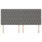 Preview: Kopfteile 4 Stk. Dunkelgrau 90x7x78/88 cm Stoff
