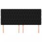 Preview: Kopfteile 4 Stk. Schwarz 90x7x78/88 cm Stoff