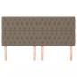 Preview: Kopfteile 4 Stk. Taupe 100x7x78/88 cm Stoff
