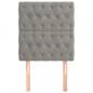 Preview: Kopfteile 2 Stk. Hellgrau 80x7x78/88 cm Samt