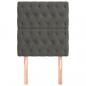 Preview: Kopfteile 2 Stk. Dunkelgrau 80x7x78/88 cm Samt