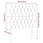 Preview: Kopfteile 2 Stk. Hellgrau 90x7x78/88 cm Samt