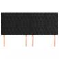 Preview: Kopfteile 4 Stk. Schwarz 100x7x78/88 cm Samt