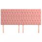 Preview: Kopfteile 4 Stk. Rosa 100x7x78/88 cm Samt