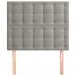 Preview: Kopfteile 2 Stk. Hellgrau 80x5x78/88 cm Samt