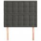 Preview: Kopfteile 2 Stk. Dunkelgrau 90x5x78/88 cm Samt