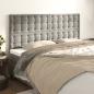 Preview: ARDEBO.de - Kopfteile 4 Stk. Hellgrau 100x5x78/88 cm Samt
