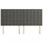 Preview: Kopfteile 4 Stk. Dunkelgrau 100x5x78/88 cm Samt