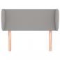 Preview: Kopfteil mit Ohren Hellgrau 83x23x78/88 cm Stoff
