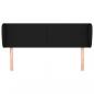 Preview: Kopfteil mit Ohren Schwarz 147x23x78/88 cm Stoff
