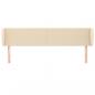 Preview: Kopfteil mit Ohren Creme 183x23x78/88 cm Stoff