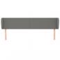 Preview: Kopfteil mit Ohren Dunkelgrau 203x23x78/88 cm Stoff