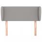 Preview: Kopfteil mit Ohren Hellgrau 83x23x78/88 cm Stoff