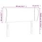 Preview: Kopfteil mit Ohren Hellgrau 83x23x78/88 cm Stoff
