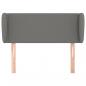 Preview: Kopfteil mit Ohren Dunkelgrau 83x23x78/88 cm Stoff