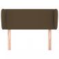 Preview: Kopfteil mit Ohren Dunkelbraun 93x23x78/88 cm Stoff