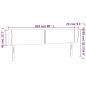 Preview: Kopfteil mit Ohren Dunkelgrau 203x23x78/88 cm Stoff