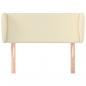 Preview: Kopfteil mit Ohren Creme 103x23x78/88 cm Kunstleder