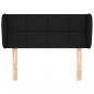Preview: Kopfteil mit Ohren Schwarz 103x23x78/88 cm Stoff