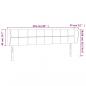 Preview: Kopfteil mit Ohren Dunkelgrau 203x23x78/88 cm Stoff