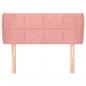Preview: Kopfteil mit Ohren Rosa 103x23x78/88 cm Samt