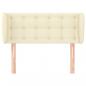 Preview: Kopfteil mit Ohren Creme 103x23x78/88 cm Kunstleder