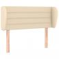 Preview: Kopfteil mit Ohren Creme 83x23x78/88 cm Stoff