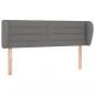 Preview: Kopfteil mit Ohren Dunkelgrau 147x23x78/88 cm Stoff