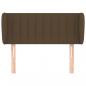 Preview: Kopfteil mit Ohren Dunkelbraun 103x23x78/88 cm Stoff